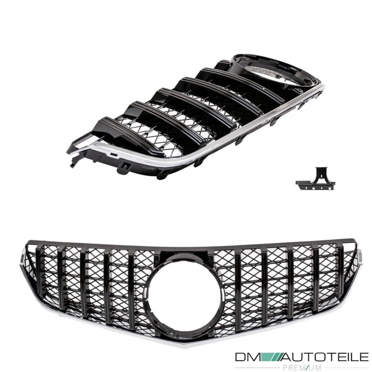 Kühlergrill Schwarz Glanz passt für Mercedes E-Klasse Coupe Cabrio W207 ab Bj 09-13 auf Sport-Panamericana GT