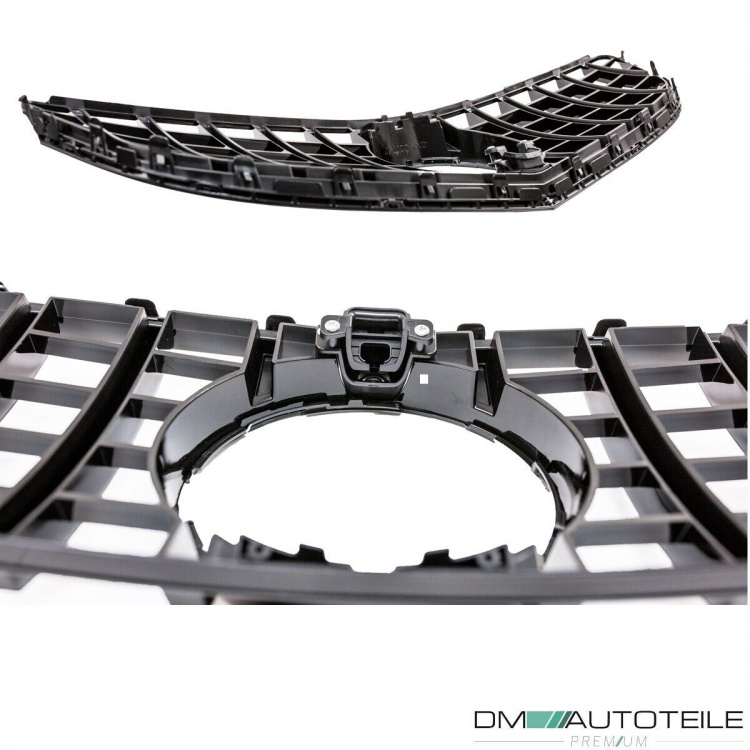 Kühlergrill Schwarz Glanz passend für Mercedes E C207 A207 Mopf 13-17 auf Sport-Panamericana GT