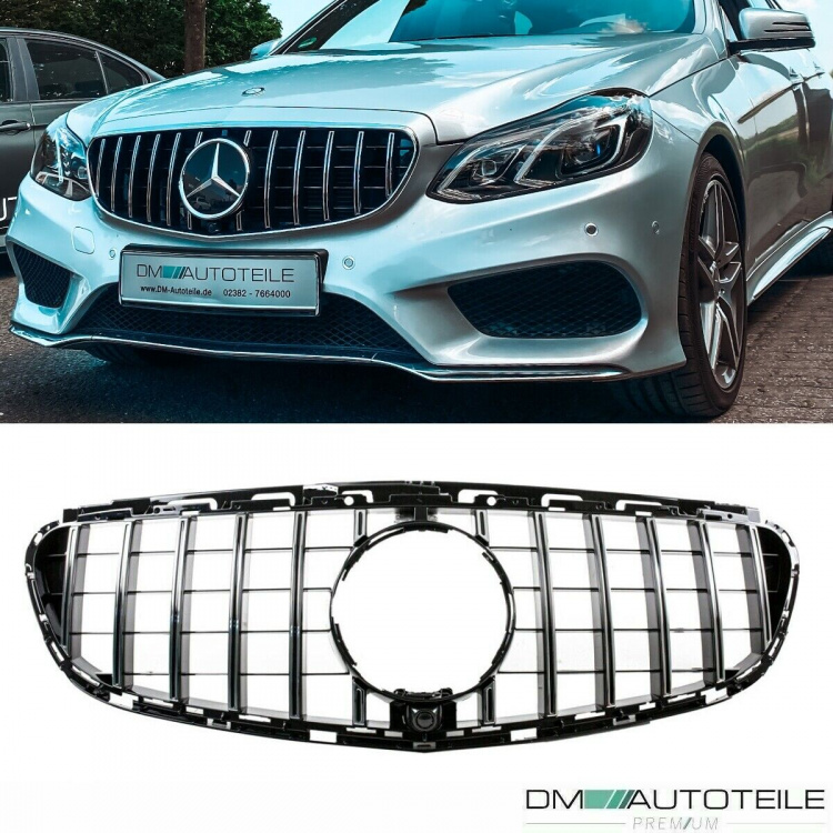 Kühlergrill Chrom passt für Mercedes E Klasse W212 S212 ab 13-16 auf Sport-Panamericana GT