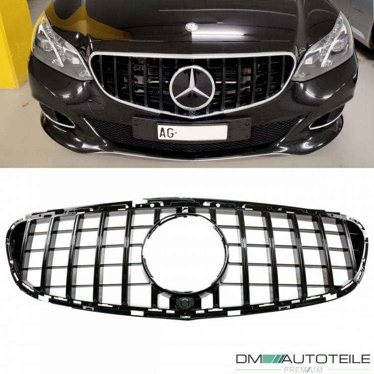 Kühlergrill Schwarz passt für Mercedes E-Klasse W212 S212 ab 2013-216 auf Sport-Panamericana GT