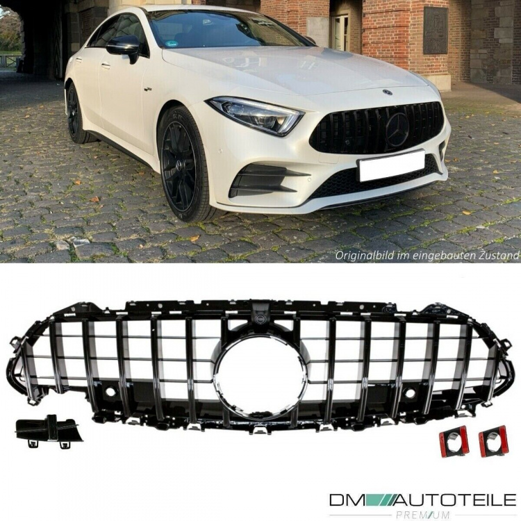 Kühlergrill Schwarz passt für Mercedes CLS C257 auch Kamera + PDC ab 2018 auf Sport-Panamericana GT