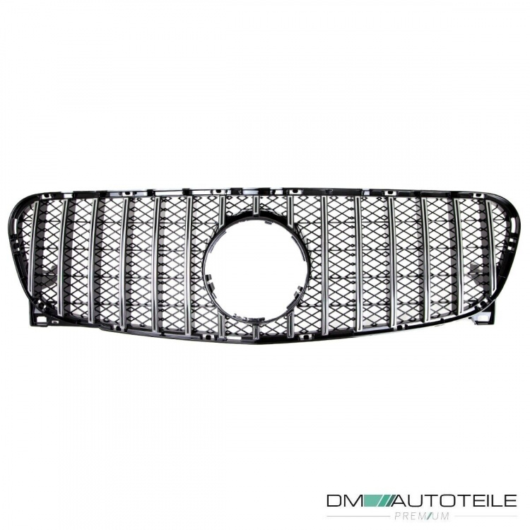 Kühlergrill Chrom Schwarz passt für Mercedes GLA X156 13-16 auf Sport-Panamericana GT
