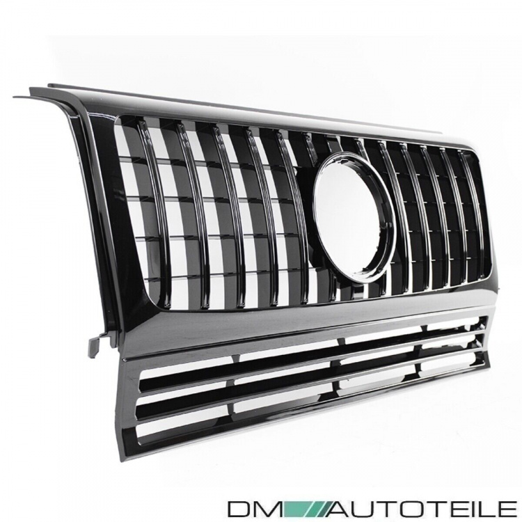 Kühlergrill Schwarz glanz passt für Mercedes G-Klasse W463 Bj 1990-2018 auf Sport-Panamericana GT