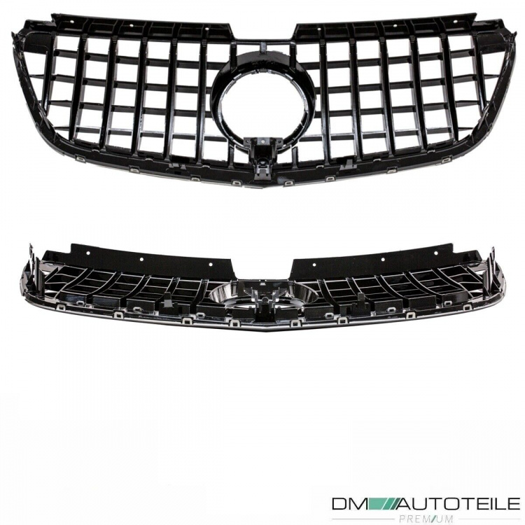 Kühlergrill Schwarz glanz für Mercedes Vito W447 + Kamera 14-19