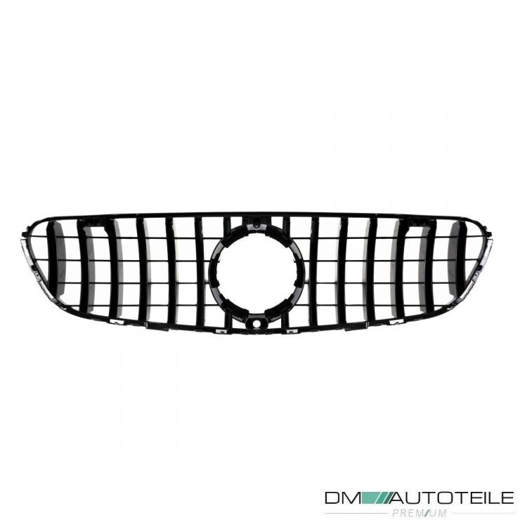 Kühlergrill schwarz glanz für Kamera passend für Mercedes GLC X253 Bj ab 2015