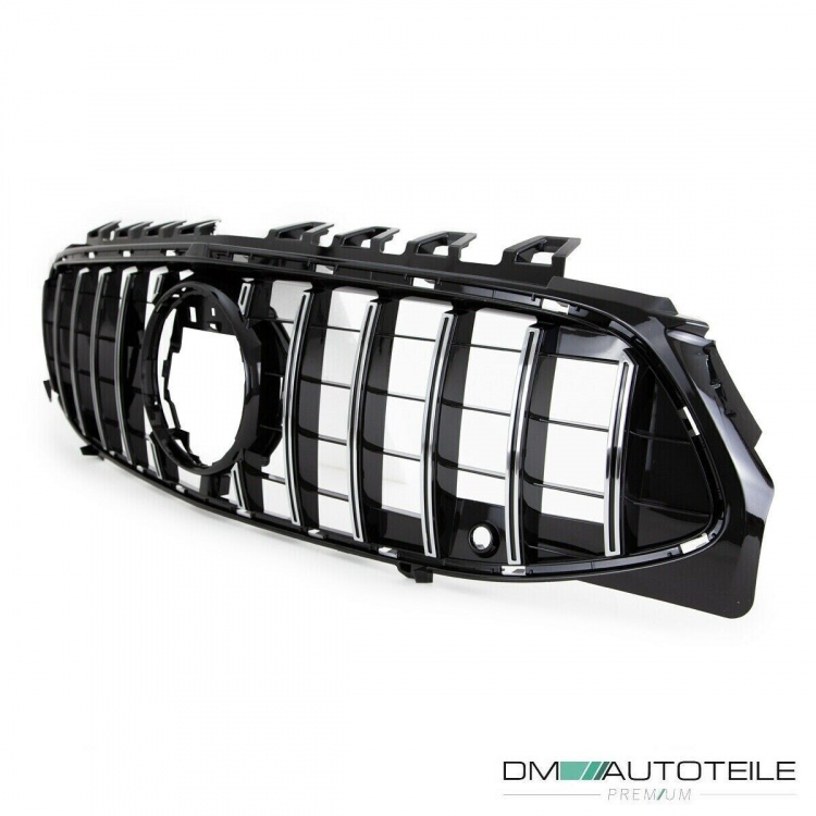 Kühlergrill Schwarz Chrom passt für Mercedes CLA W118 ab 2019 für PDC + Kamera