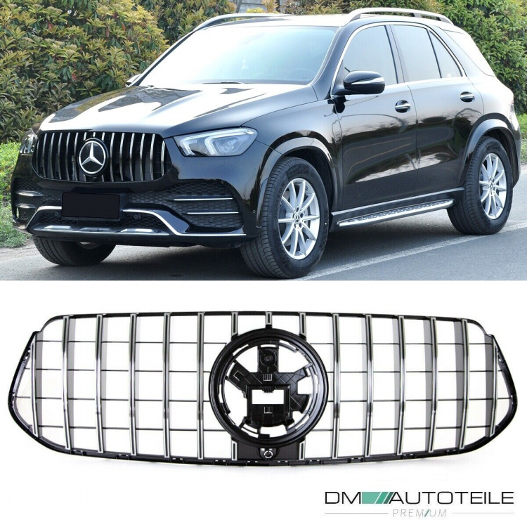 Kühlergrill Schwarz Chrom passt für Mercedes GLE AMG Line V167 / C167 ab 2018