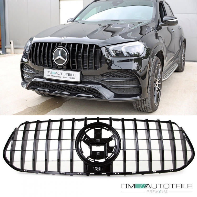 Kühlergrill Schwarz Komplett passt für Mercedes GLE-Klasse AMG Line V167 ab 2018