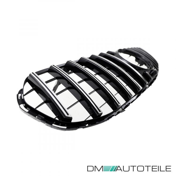 Kühlergrill Schwarz Chrom passt für Mercedes GLC X253 Facelift ohne AMG Line Bj ab 2019 aus ABS