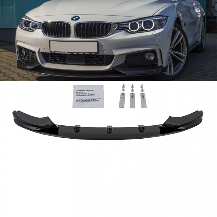 Sport-Performance Schwarz glanz Front Spoiler Lippe für BMW F32 F33 F36 mit M-Paket