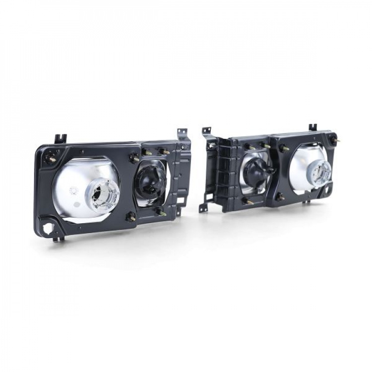 Schwarze eckige Multivan Design Doppel-Scheinwerfer für VW T3 79-92 H4
