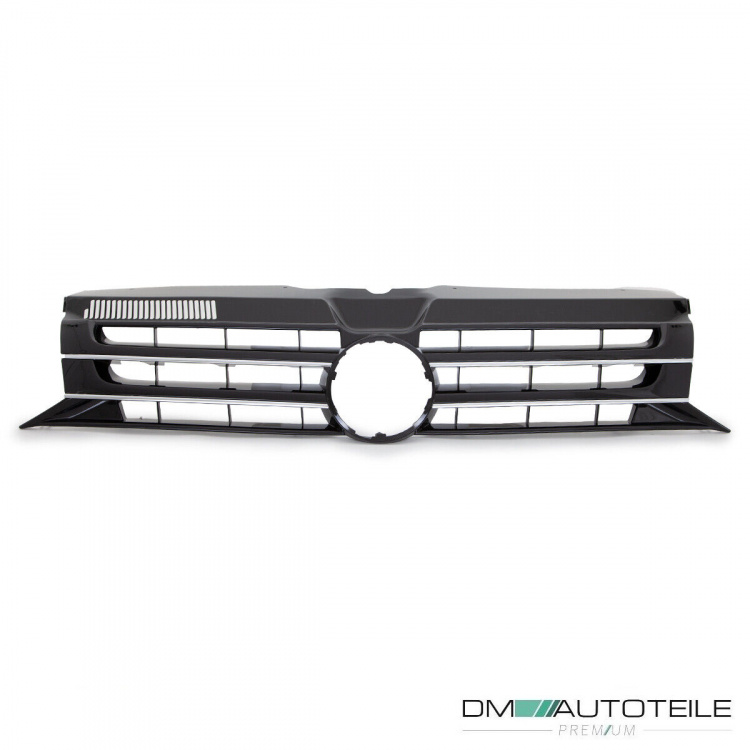 Kühlergrill Front Grill Schwarz glanz Leiste Chrom für VW T5 GP Facelift 09-15