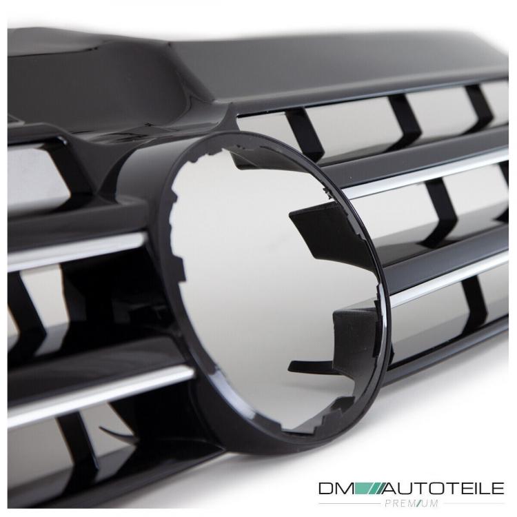 Kühlergrill Front Grill Schwarz glanz Leiste Chrom für VW T5 GP Facelift 09-15
