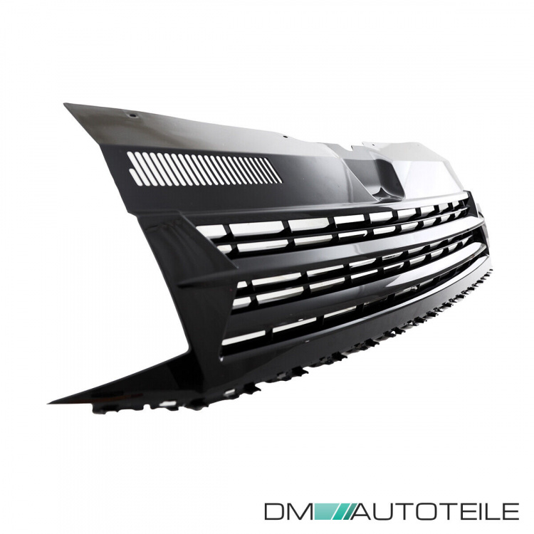 Set Kühlergrill clean+ Gitter Stoßstange unten Hochglanz Schwarz passt für VW T6 alle Modelle 2015-2019 auch Sportline