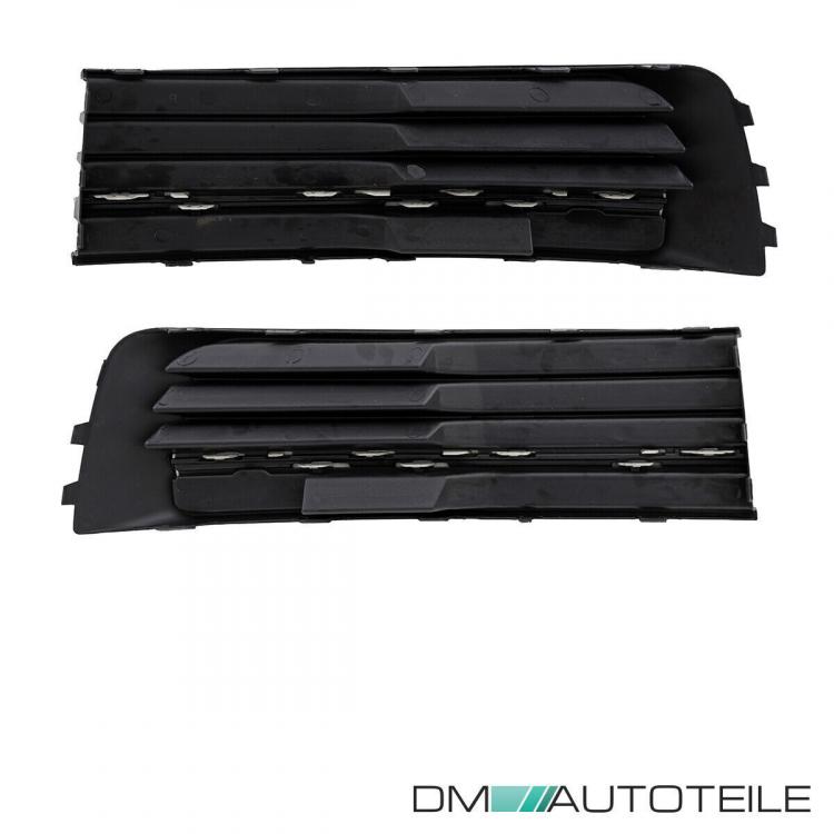 Set Kühlergrill für Emblem+ Gitter Stoßstange unten Hochglanz Schwarz passt für VW T6 alle Modelle 2015-2019 auch Sportline
