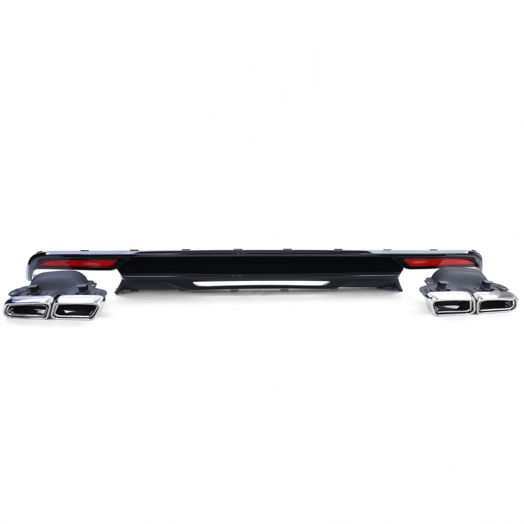 Upgrade Design Heck Diffusor für Mercedes-Benz S-Klasse W222 13-17 Hochglanz schwarz