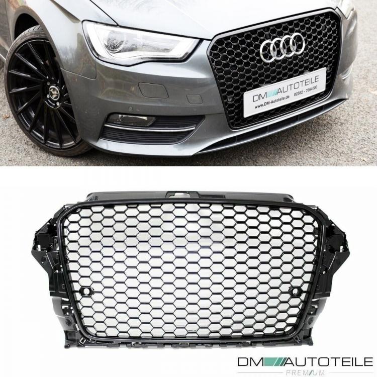Wabendesign Kühlergrill Wabengrill Glanz passend für Audi A3 8V 12-16 auch RS3