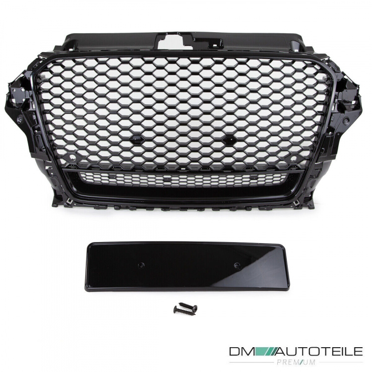 Sport Kühlergrill Wabengrill Schwarz Glanz passt für Audi A3 8V 12-16 nicht RS3 Quattro