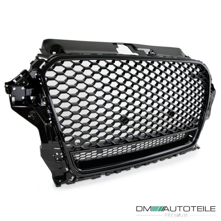 Sport Kühlergrill Wabengrill Schwarz Glanz passt für Audi A3 8V 12-16 nicht RS3 Quattro