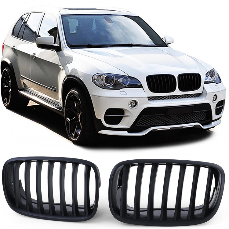Upgrade Sportgrill Nieren für BMW X5 E70 / X6 E71 08-14 schwarz matt