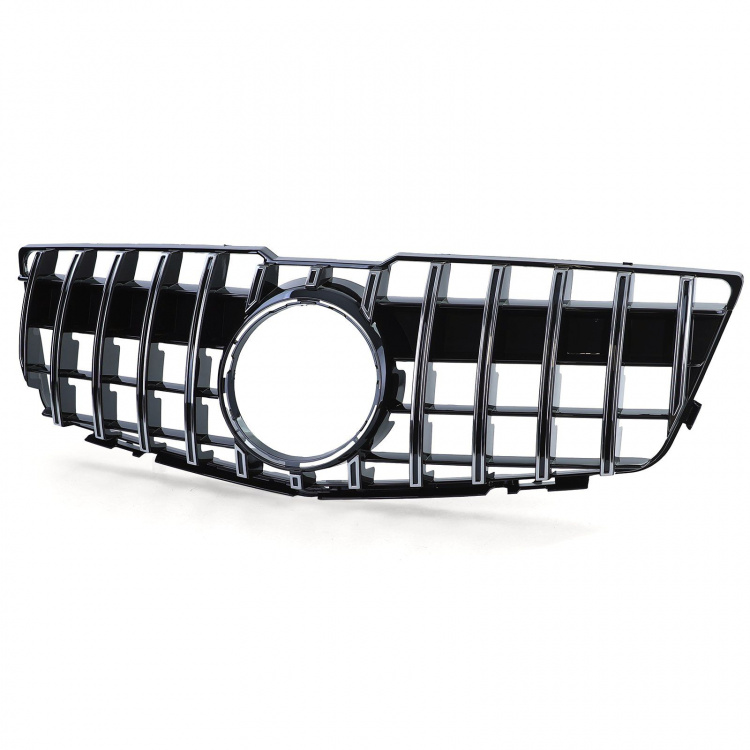 Upgrade Sportgrill / Kühlergrill für Mercedes Benz GLK X204 Vorfacelift 08-12 schwarz/chrom