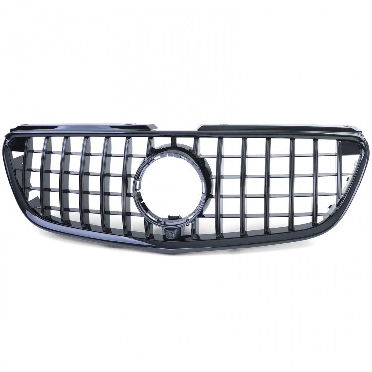Upgrade Sportgrill / Kühlergrill für Mercedes Benz Vito W447 Vorfacelift 14-19 schwarz glänzend