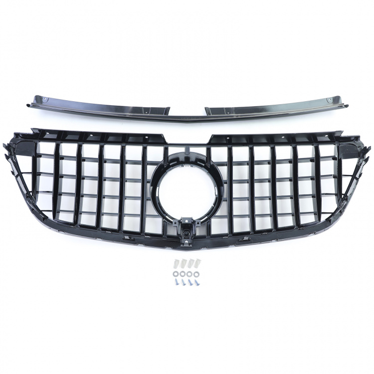 Upgrade Sportgrill / Kühlergrill für Mercedes Benz Vito W447 Vorfacelift 14-19 schwarz glänzend