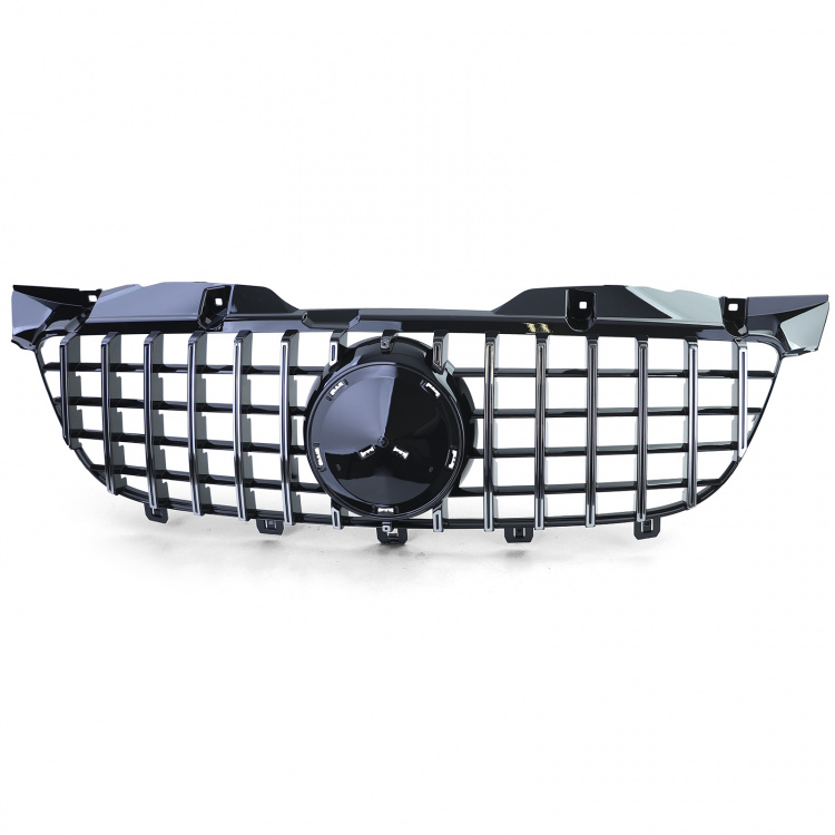 Upgrade Sportgrill / Kühlergrill für Mercedes Benz Sprinter W906 06-13 Hochglanz schwarz/chrom