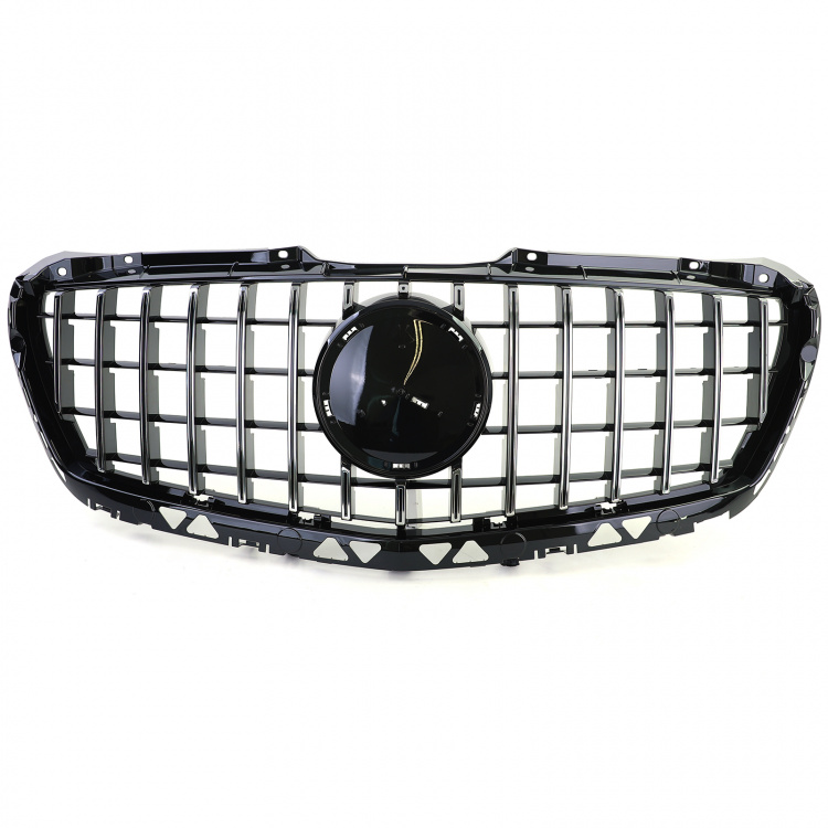 Upgrade Sportgrill / Kühlergrill für Mercedes Benz Sprinter W906 (Facelift) 13-18 Hochglanz schwarz/chrom