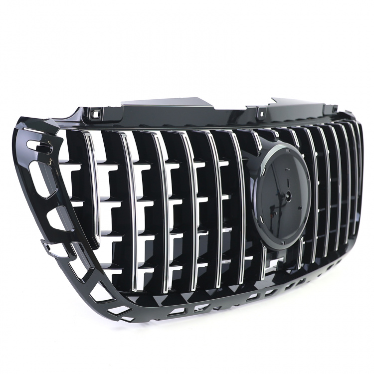 Upgrade Sportgrill / Kühlergrill für Mercedes Benz Sprinter W907/910 18+ Hochglanz schwarz / Chrom