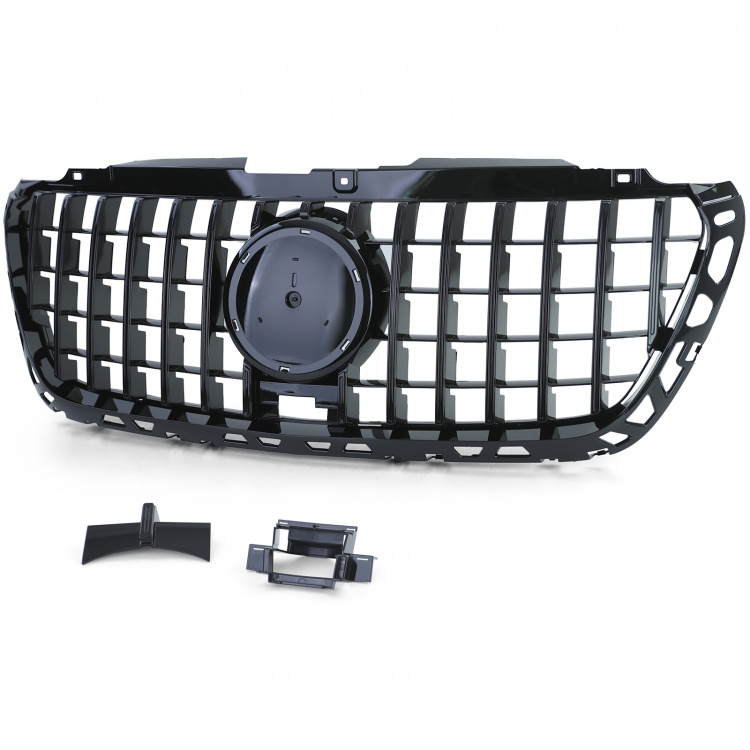 Upgrade Sportgrill / Kühlergrill für Mercedes Benz Sprinter W907/910 18+ Hochglanz schwarz