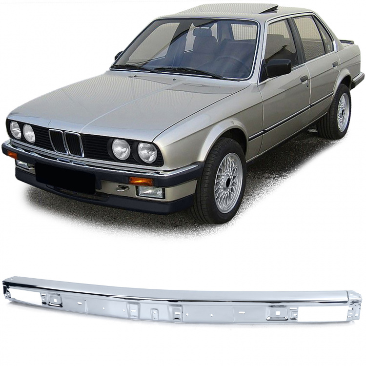 Klassik Design Frontstoßstange Mittelteil für BMW 3er E30 82-87 Vorfacelift 2/4-Türer / Cabrio chrom