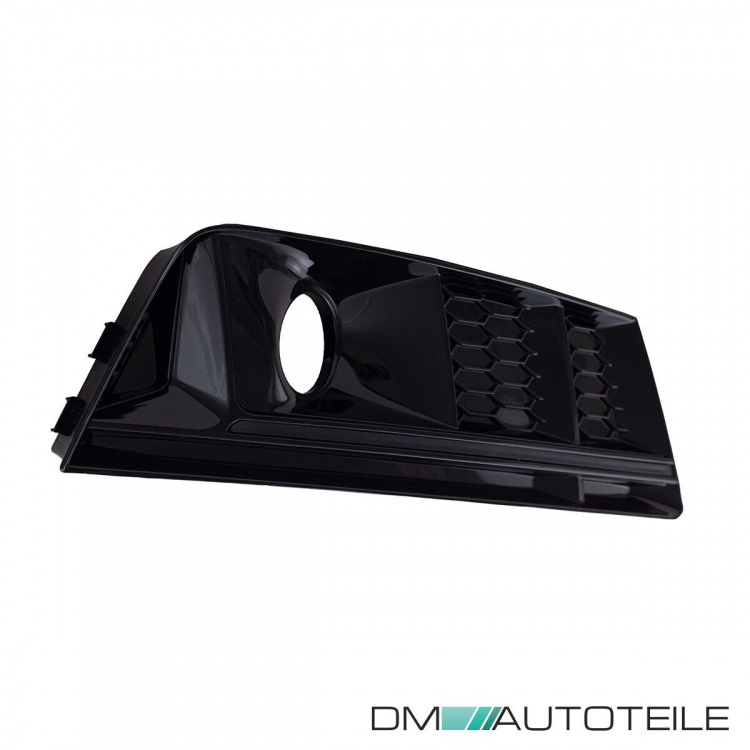 Set Nebelscheinwerfer Wabengrill Giter Schwarz Hochglanz passt für Audi A4 B9 ab 2016-2019 kein RS4