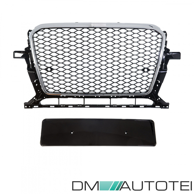 Kühlergrill Wabengrill Sport Chrom Schwarz passt für Audi Q5 8R ab 2012-2017