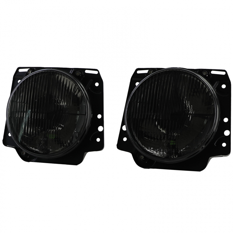 Upgrade Design geriffelte Scheinwerfer für VW Golf 2 83-91 schwarz mit Fadenkreuz