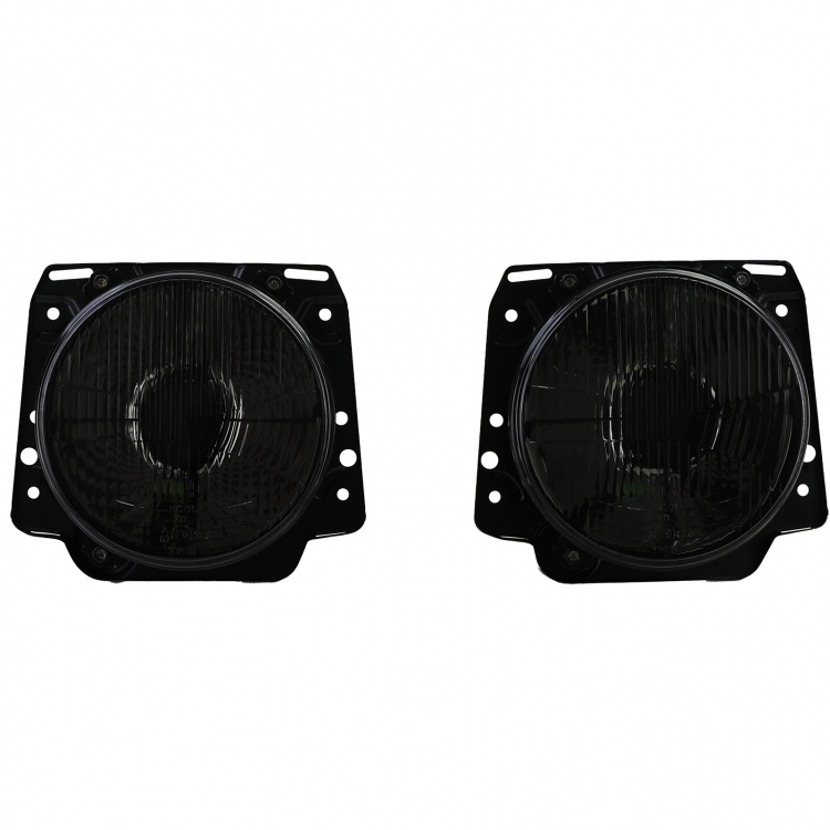 Upgrade Design geriffelte Scheinwerfer für VW Golf 2 83-91 schwarz mit Fadenkreuz