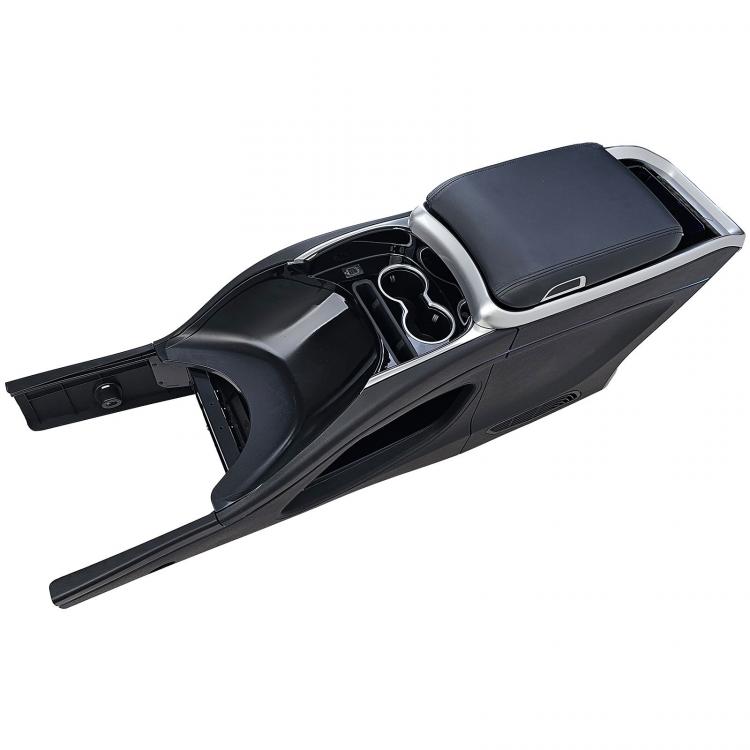 Preview: Upgrade Luxury Line Staufach Mittelkonsole Ablage für Mercedes Benz V-Klasse Vito Viano W447 14-23 mit LED Beleuchtung, USB, Kühlfunktion