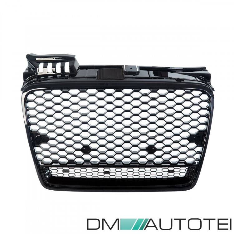 Kühlergrill Wabengrill schwarz glanz passt für Audi A4 B7 04-08 Waben Grill nicht RS4 Quattro