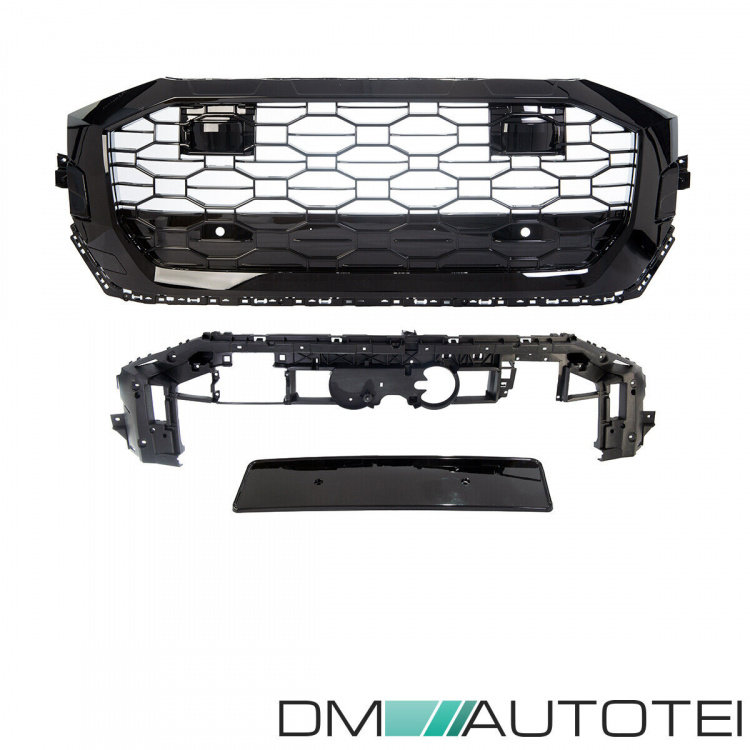 Kühlergrill Waben Grill Sport Schwarz Glanz passt für Audi Q8 4M alle Modelle außer RSQ8