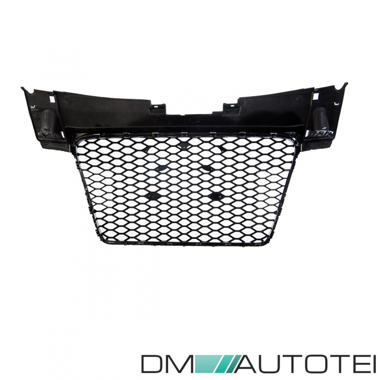 Kühlergrill Wabengrill Schwarz Silber passt für Audi TT 8J 06-16 ohne RS Emblem