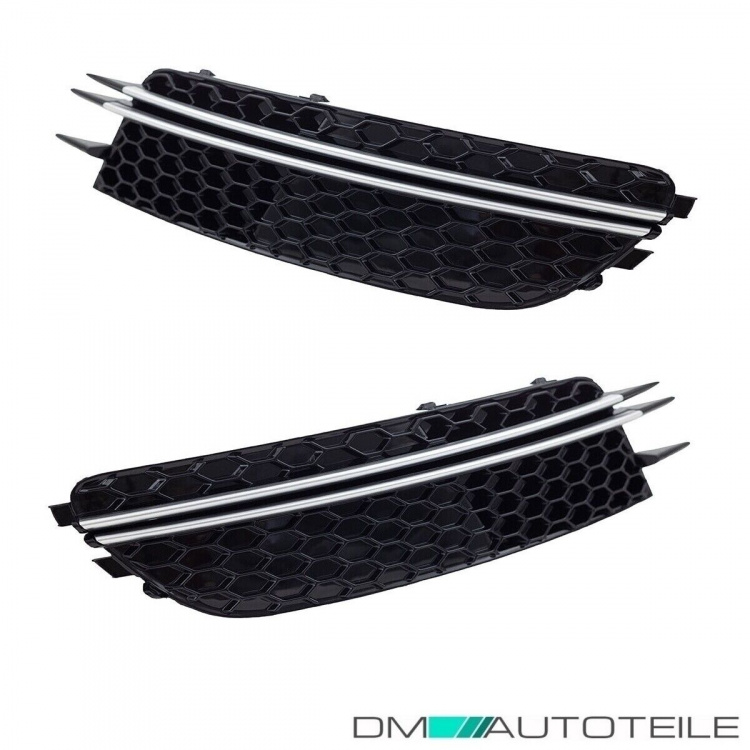 Sport Kühlergrill Chrom Schwarz Silber + Gitter passt für Audi A6 C7 ab 11-14