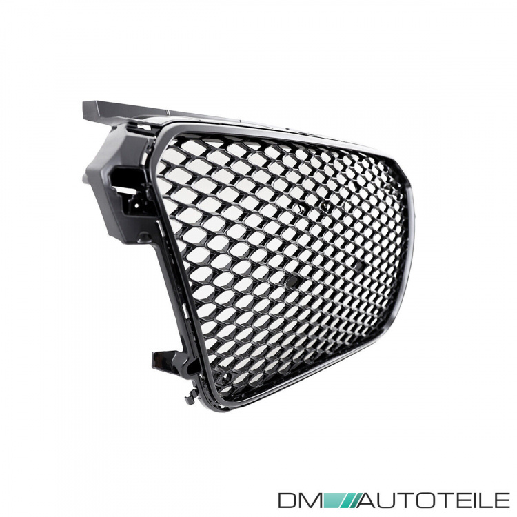 Set Kühlergrill Waben Grill + Gitter Nebel Schwarz hochglanz passt für Audi A1 8X 2010-2015 auch quattro