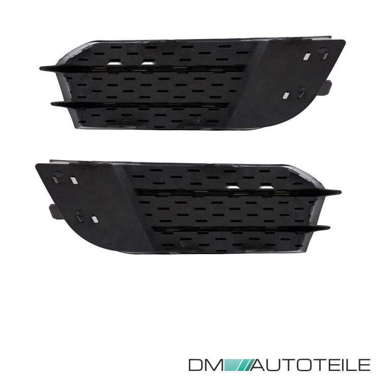 Set Kühlergrill Waben Grill + Gitter Nebel Schwarz hochglanz passt für Audi A1 8X 2010-2015 auch quattro