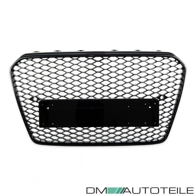Kühlergrill Wabendesign PDC Schwarz glanz passt für Audi A5 8T Facelift ab 11-17