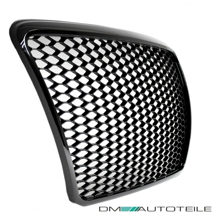 Kühlergrill Wabengrill Schwarz glanz passend für Audi A6 C6 4F Facelift 08-11 nicht RS6