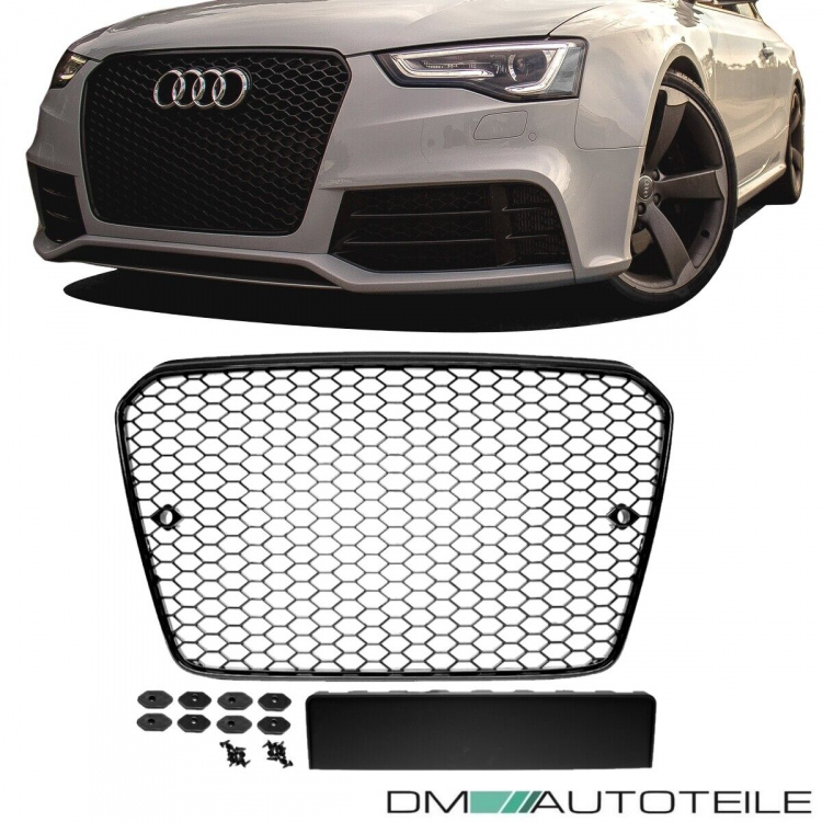 Kühlergrill Wabendesign hochglanz Schwarz passt für Audi A5 8T Facelift 11-17 nicht RS5
