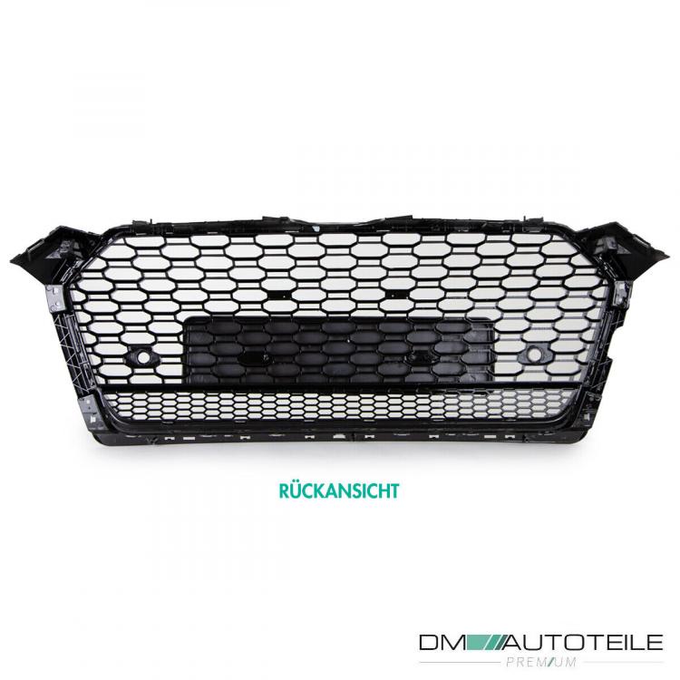 Kühlergrill Grill Wabendesign hochglanz Schwarz + Trichter passt für Audi A5 B9 F5 ab 2016 kein RS5