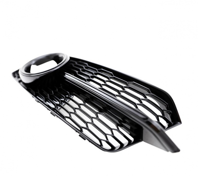 Upgrade Nebelscheinwerfer Gitter für Audi A6 4G (C7) Hochglanz schwarz in Wabengitter Design 14-18