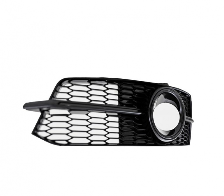Upgrade Nebelscheinwerfer Gitter für Audi A6 4G (C7) Hochglanz schwarz in Wabengitter Design 14-18