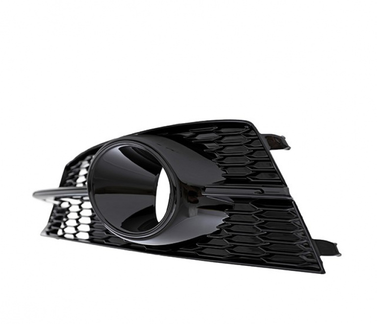 Upgrade Nebelscheinwerfer Gitter für Audi A6 4G (C7) Hochglanz schwarz in Wabengitter Design 14-18